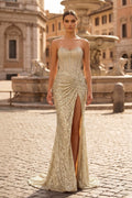 Sweetheart Sequins Mermaid Prom Dress With Beading - Curvevia