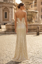 Sweetheart Sequins Mermaid Prom Dress With Beading - Curvevia
