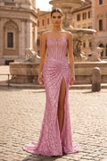Sweetheart Sequins Mermaid Prom Dress With Beading - Curvevia