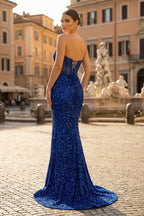 Sweetheart Sequins Mermaid Prom Dress With Beading - Curvevia