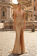 Sweetheart Sequins Mermaid Prom Dress With Beading - Curvevia