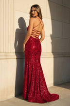 Mermaid One Shoulder Royal Blue Long Evening Dress with Criss Cross Back - Curvevia