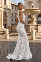 Mermaid Unique One Shoulder Sequins Evening Dress - Curvevia
