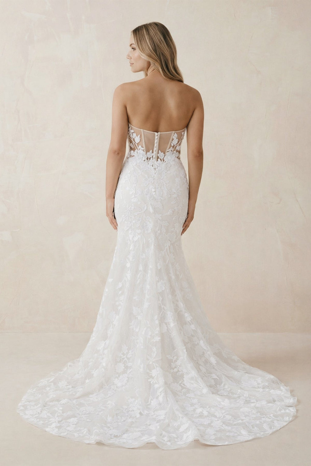 Mermaid Sweetheart Tulle Appliques Wedding Dresses with Sleeves - Curvevia