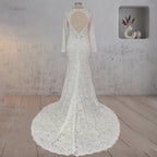Mermaid Whisper Lace Embroidery Bridal Gown Wedding Dress - Curvevia