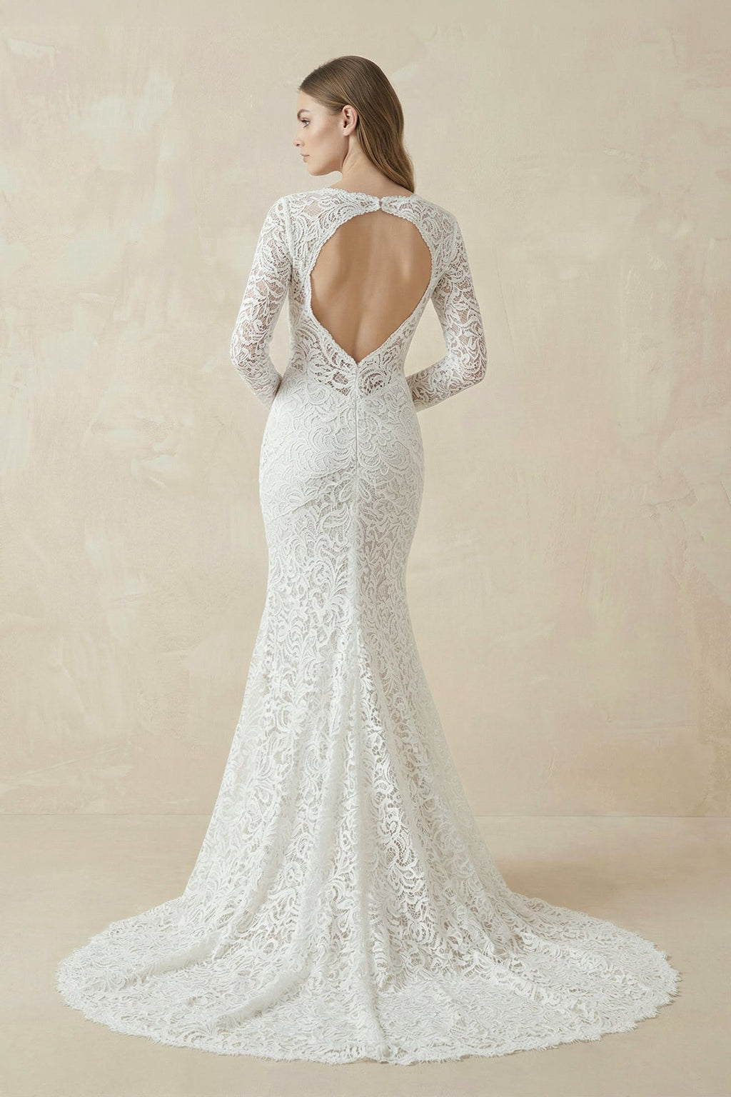 Mermaid Whisper Lace Embroidery Bridal Gown Wedding Dress - Curvevia