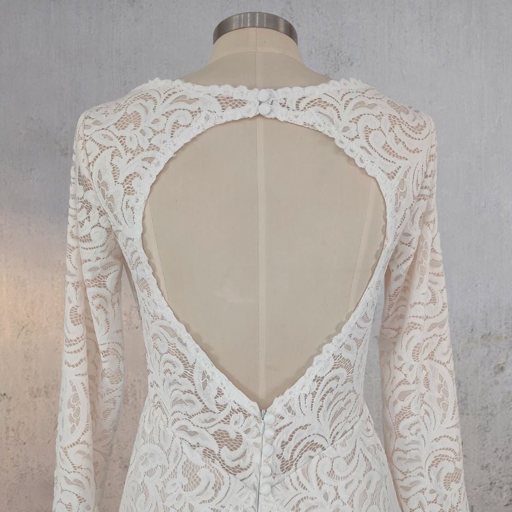 Mermaid Whisper Lace Embroidery Bridal Gown Wedding Dress - Curvevia