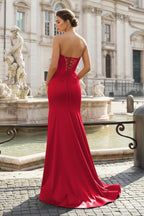 Black Sleeveless Satin Long Prom Dress With Split - Curvevia