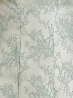 Sage A Line Scoop Neck Short Wedding Guest Dress With Lace Appliques - Curvevia
