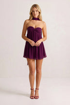 Sweetheart Ruched A-Line Chiffon Homecoming Dress - Curvevia