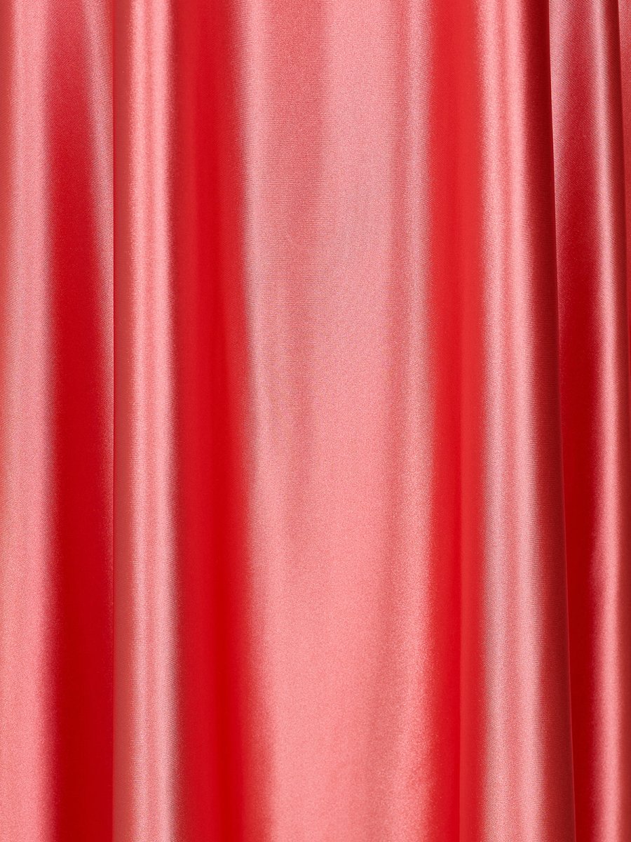 Pink Sweetheart Back Tie Satin A-line Wedding Guest Dress - Curvevia