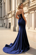 Sweetheart Mermaid Long Evening Dress with Slit - Curvevia