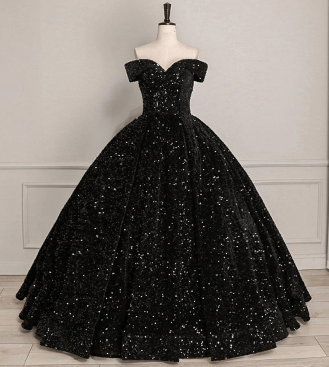 Pink Off The Shoulder Sequined Ball Gown Quinceanera Dresses - Curvevia
