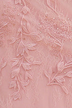 Mermaid Strapless Corset Lace Evening Dress with Slit - Curvevia