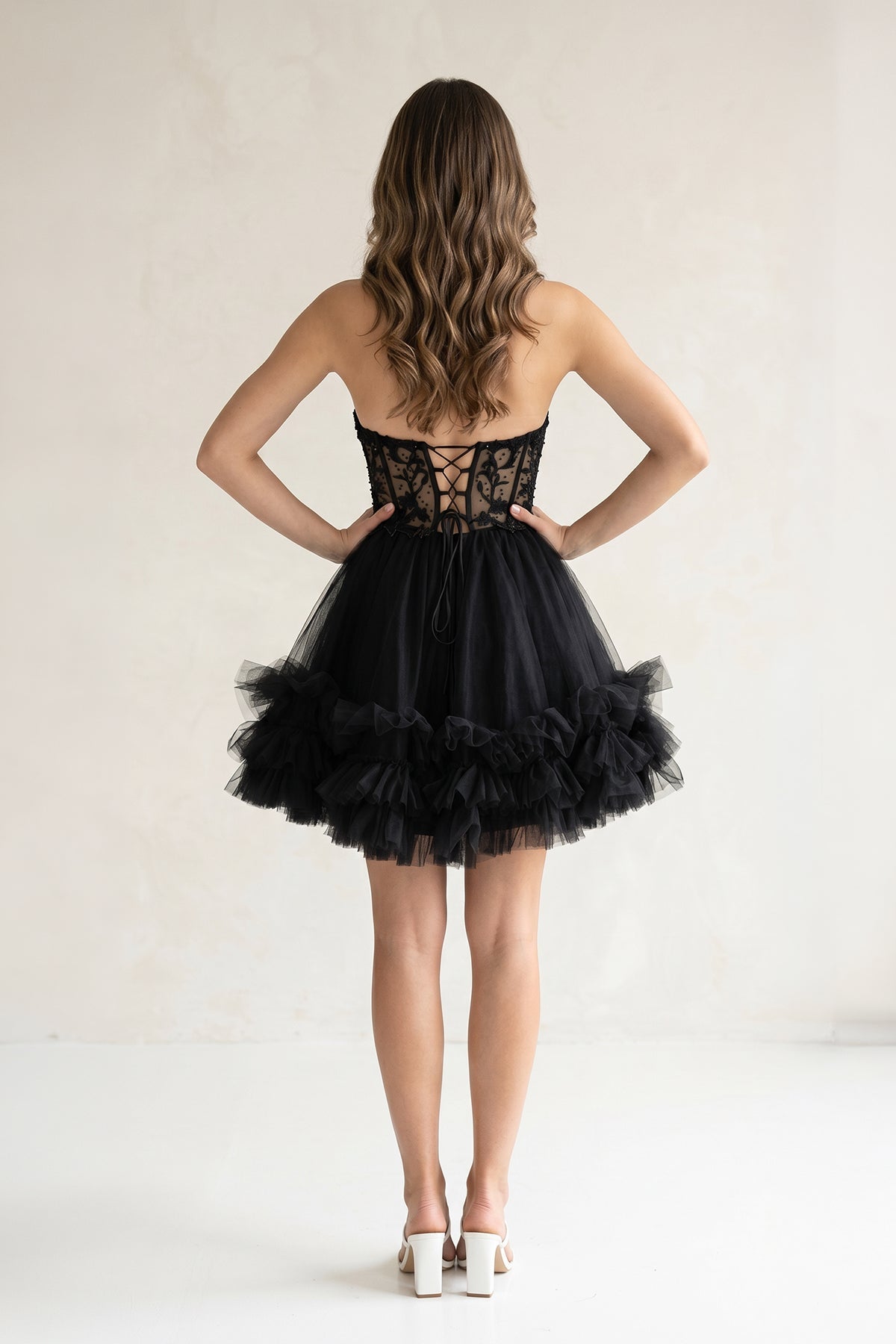 Pink A-Line Sweetheart Ruffle Tulle Homecoming Dress With Appliques - Curvevia