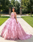 Off The Shoulder Neckline Sparkly Quinceanera Dresses With Appliques - Curvevia