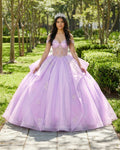 Off The Shoulder Lavender Tulle Ball Gown Quinceanera Dresses - Curvevia