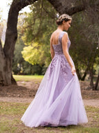 Sweet-Heart Tulle One Shoulder Floor Length Wedding Guest Dress - Curvevia