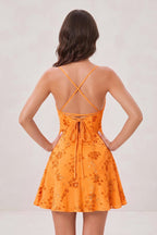 Pink Spaghetti Straps A-Line Sequined Chiffon Homecoming Dress - Curvevia