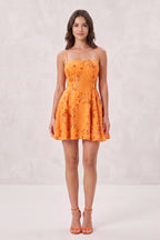 Pink Spaghetti Straps A-Line Sequined Chiffon Homecoming Dress - Curvevia