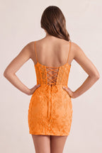 Pink Spaghetti Straps Tight Short Homecoming Dress with Appliques - Curvevia