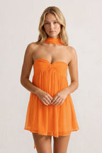 Sweetheart Ruched A-Line Chiffon Homecoming Dress - Curvevia