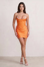 Yellow Sweetheart Sheath Satin Corset Homecoming Dress With Pearl - Curvevia