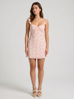 Petal Chiffon A-Line Sweetheart Lace-up Short Dress with Ruffle Straps - Curvevia