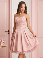 Petal Satin A-Line Sweetheart Lace-up Short Dress with Floral Print - Curvevia