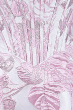 Pink Jacquard A-Line Strapless Corset Homecoming Dress With Pearl - Curvevia