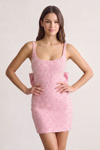Black Scoop Neck Sheath Satin Beaded Homecoming Dress - Curvevia