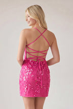 Sheath Lace Corset Homecoming Dress - Curvevia