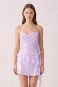 Pink Spaghetti Straps Sequin Ruched Ruffled Sheath Homecoming Dress - Curvevia