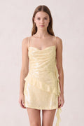 Pink Spaghetti Straps Sequin Ruched Ruffled Sheath Homecoming Dress - Curvevia