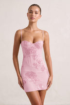 Burgundy Spaghetti Straps Sheath Homecoming Dress With Floral Embroidery - Curvevia