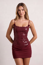 Pink Sparkly Spaghetti Straps Sheath Sequin Homecoming Dress - Curvevia