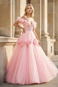 PRINCESS A-LINE OFF THE SHOULDER LACE TULLE Mother of the Bride Dress - Curvevia
