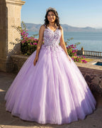 Princess Flowers Lavender Flowers Quinceanera Dresses Ball Gown - Curvevia