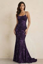 Sky Blue Spaghetti Straps Mermaid Tulle Long Prom Dresses With Appliques - Curvevia