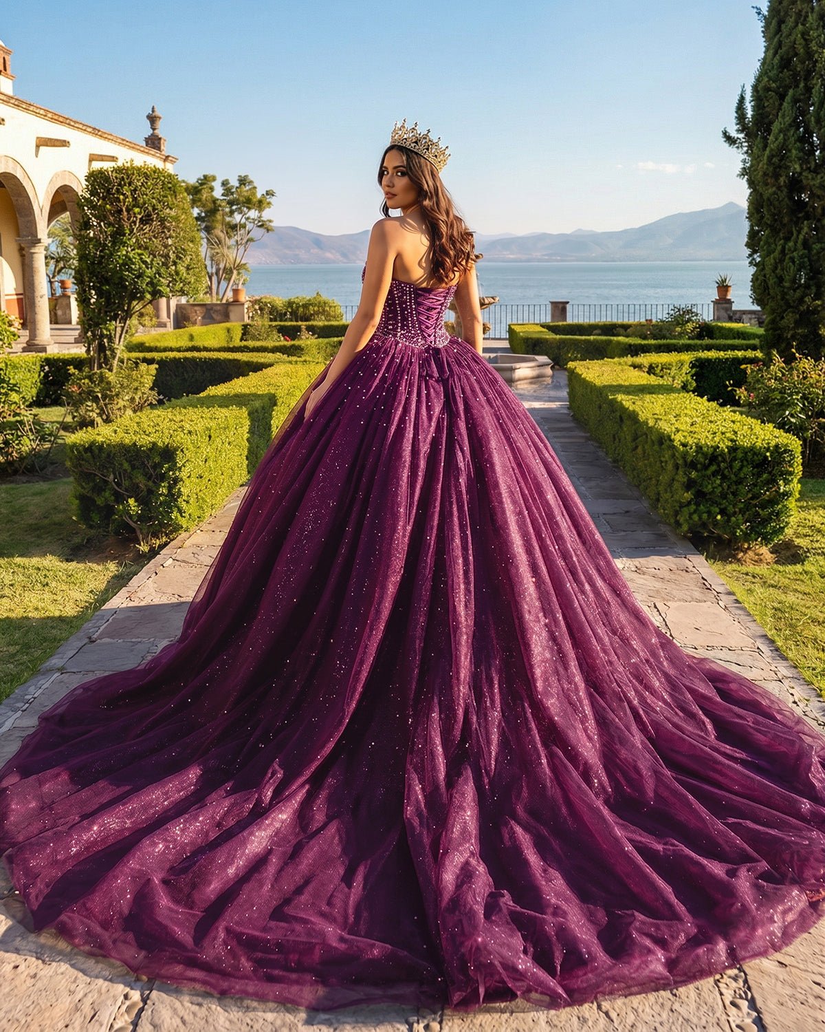 Black Sweetheart Tulle Quinceanera Dresses With Beadings - Curvevia