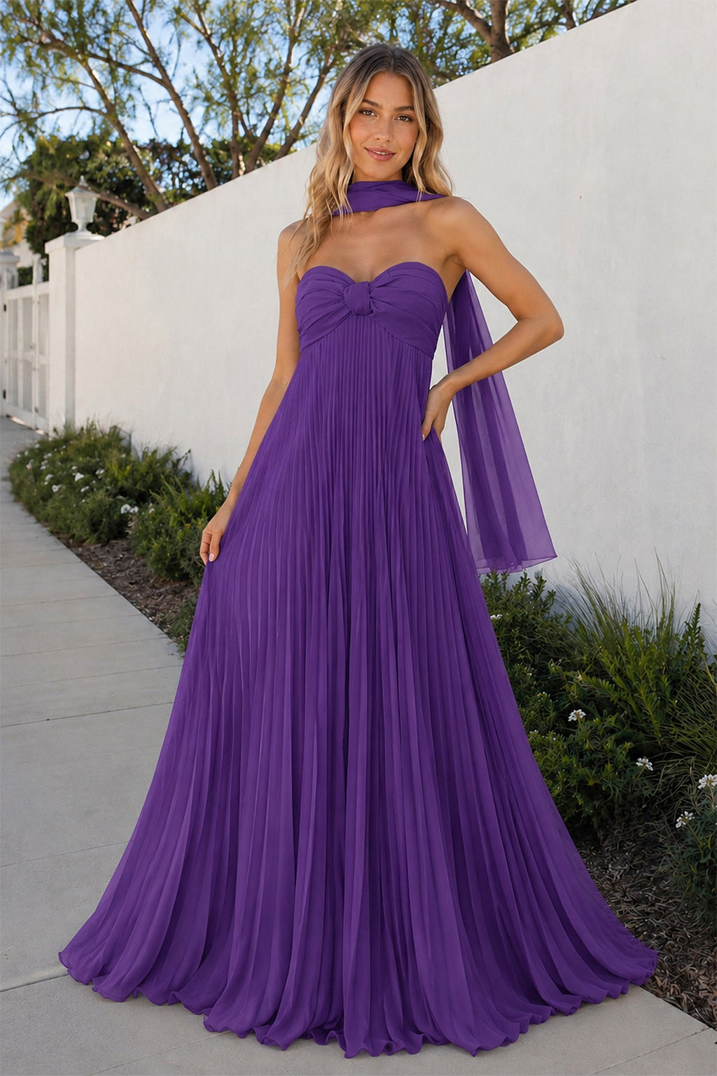 A Line Light Pink Sweetheart Chiffon Long Prom Dress - Curvevia