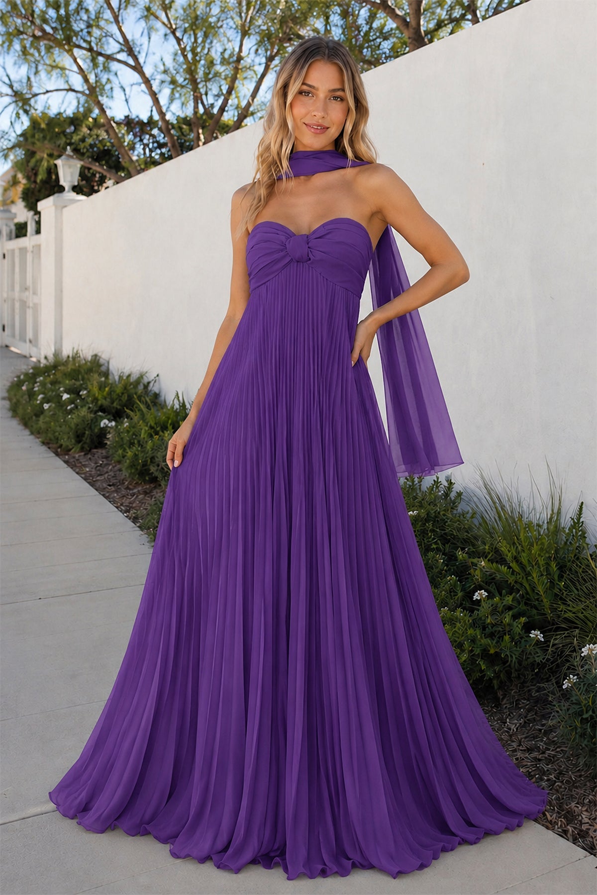 A Line Light Pink Sweetheart Chiffon Long Prom Dress - Curvevia