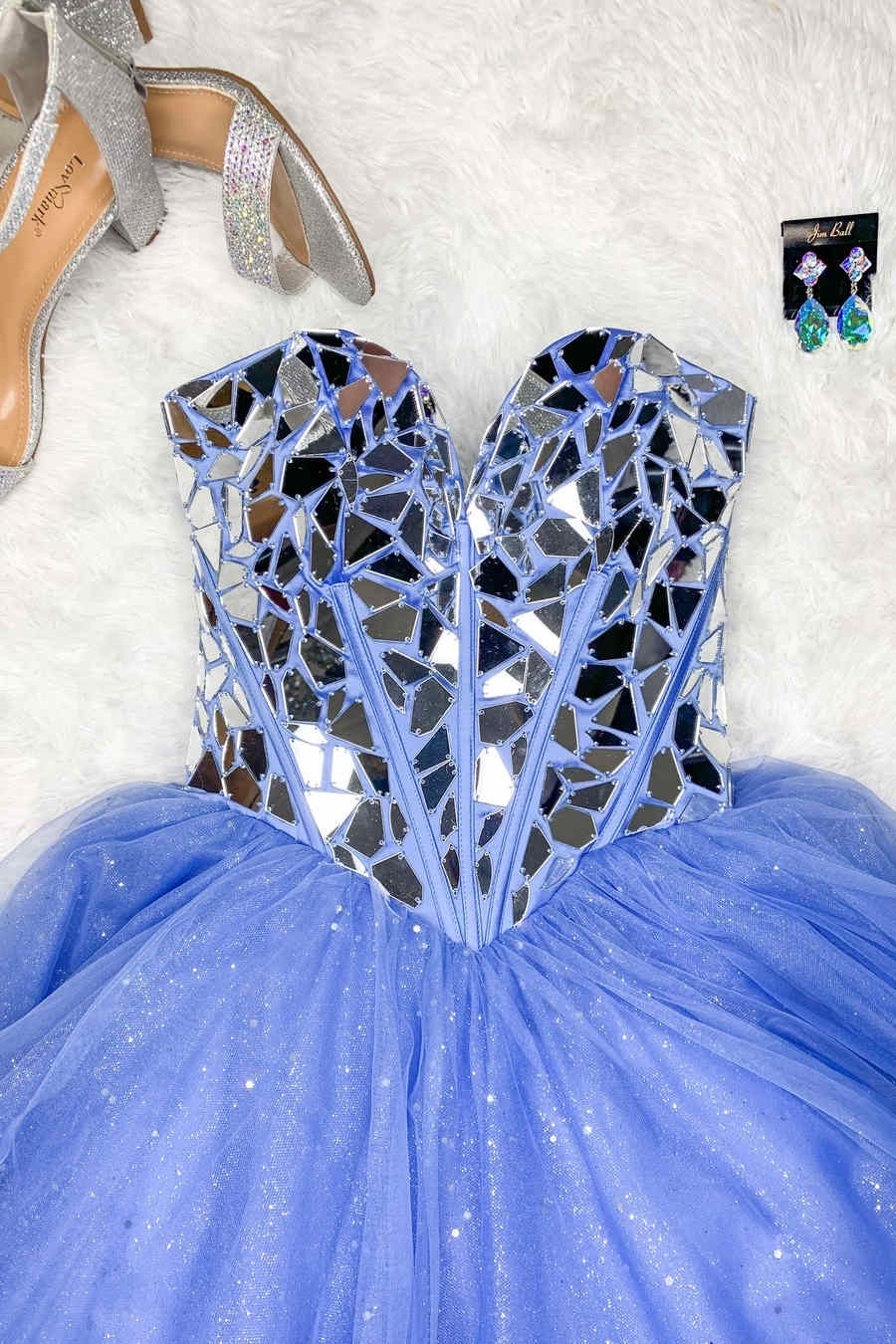 Glitter Tulle Sweetheart Black Long Quinceanera Dresses - Curvevia