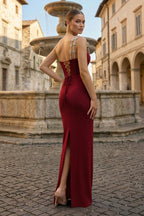 Hot Pink One Shoulder Rhinestones Pleated Long Mother of the Bride Dress - Curvevia