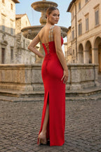 Hot Pink One Shoulder Rhinestones Pleated Long Mother of the Bride Dress - Curvevia