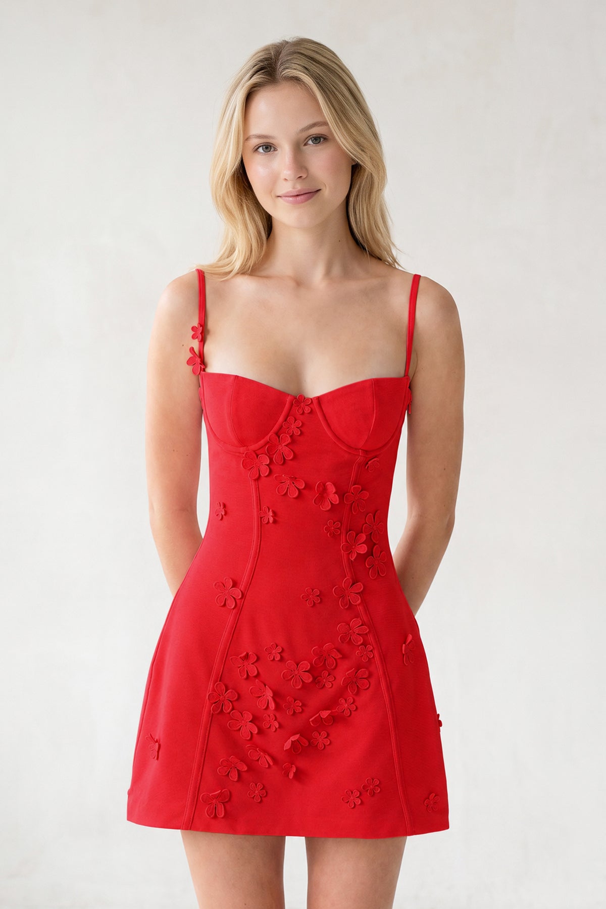 Pink A-Line Appliqued Spaghetti Straps Short Homecoming Dress - Curvevia
