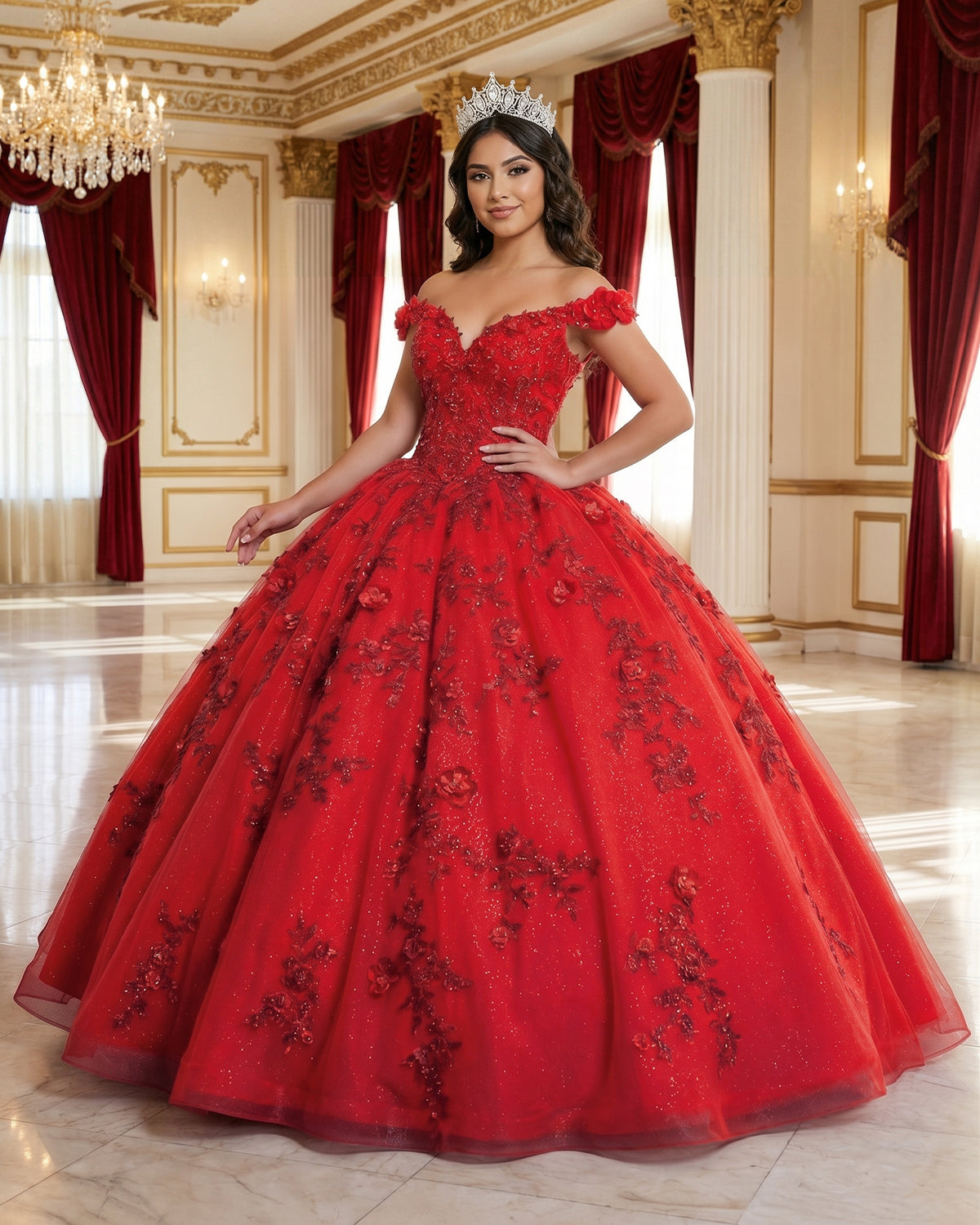 Royal Blue Off the Shoulder Puffy Quinceanera Dresses - Curvevia