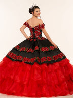 Red Off the Shoulder Quinceanera Dresses with Appliques - Curvevia
