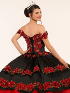 Red Off the Shoulder Quinceanera Dresses with Appliques - Curvevia