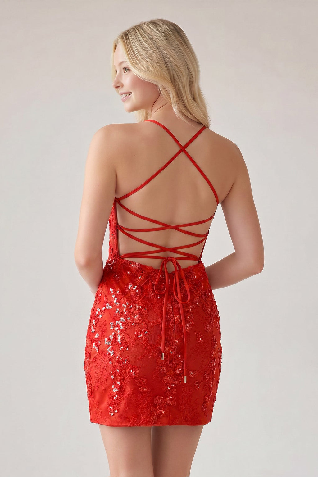 Sheath Lace Corset Homecoming Dress - Curvevia